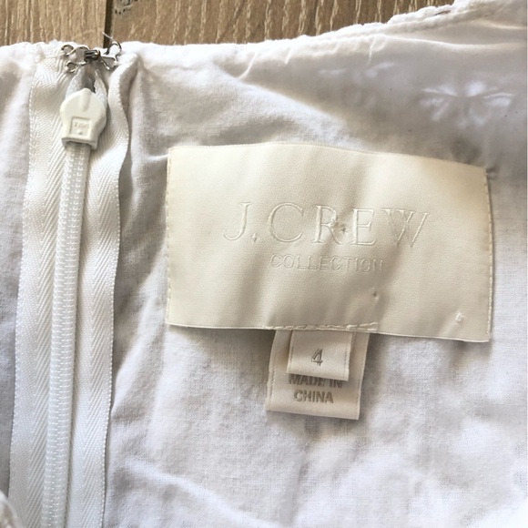 J. Crew Eyelet Lace Midi Dress in White Size 4 - Picture 7 of 13